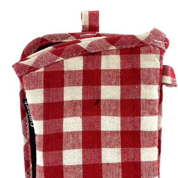 CUISINART Red Plaid Heat Resistant Oven Mitt & Pot Holder - Picture 6 of 12